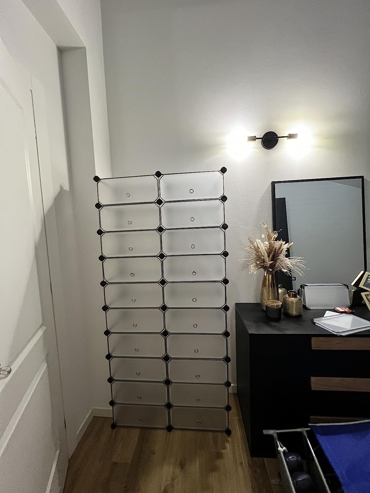 Songmics LPC10W scarpiera 10 scomparti bianca 43x31 singola