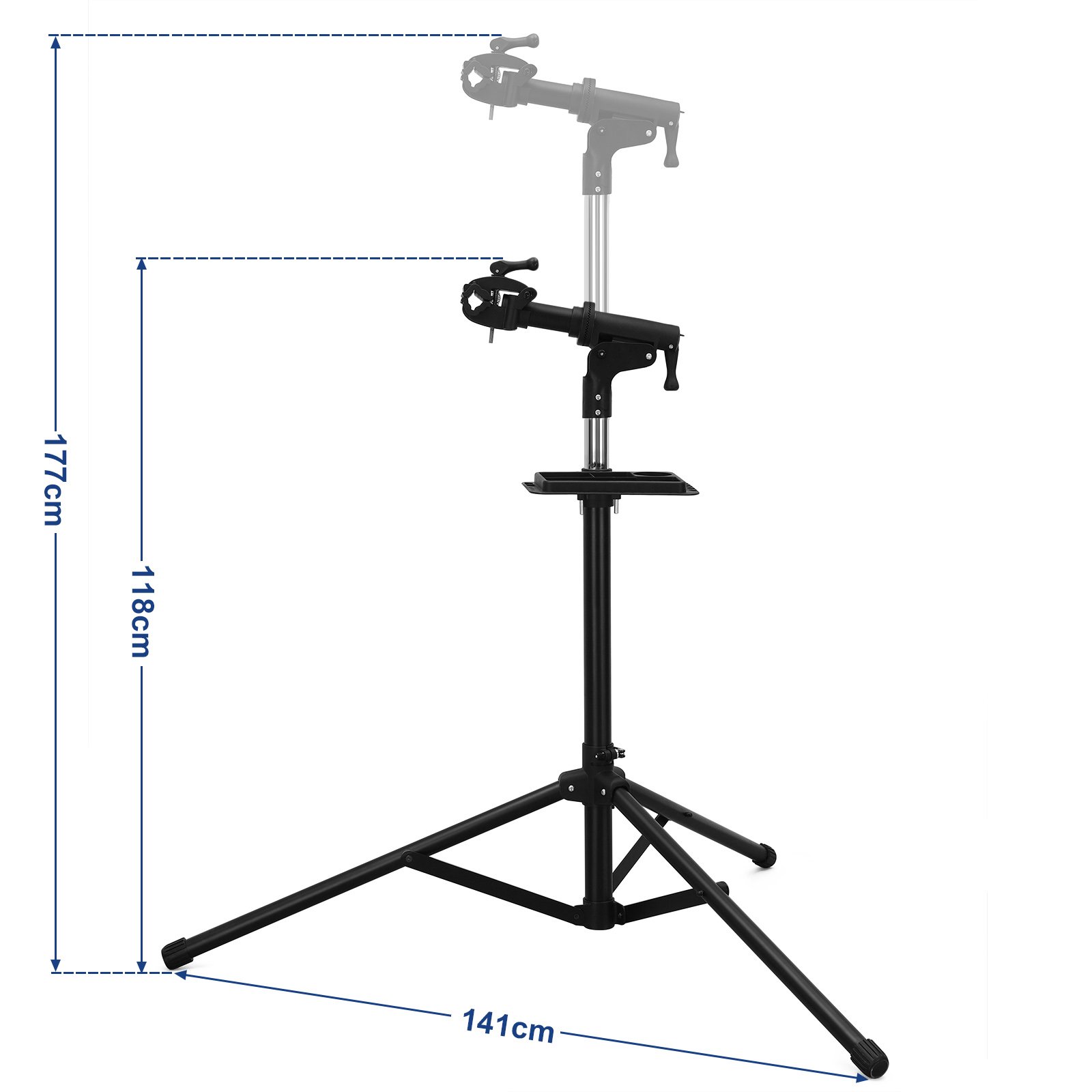 Songmics cavalletto bici riparazione regolabile con vassoio