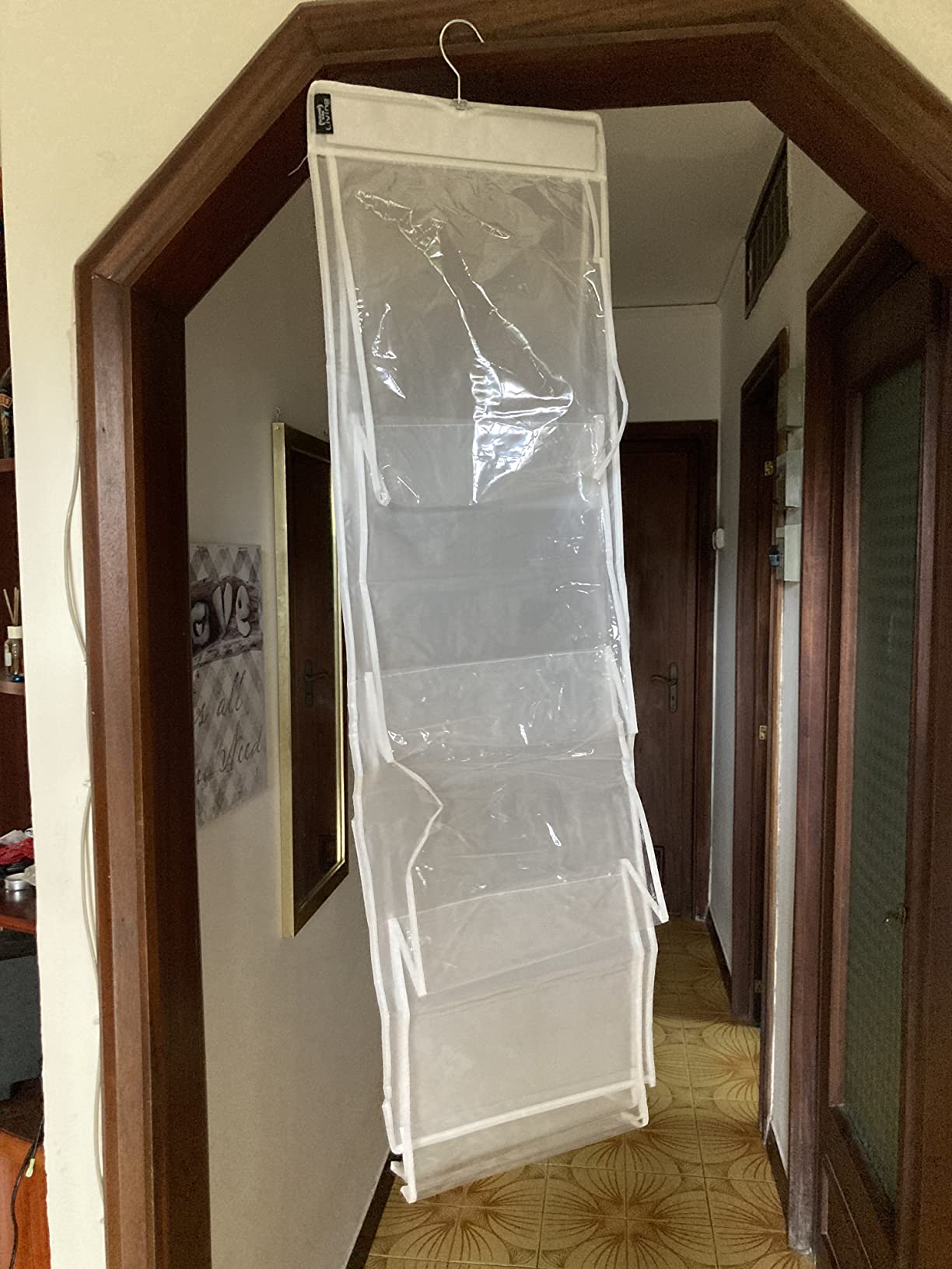 Domopak Living Porta Borse 8 Scomparti 33x120 cm Trasparente