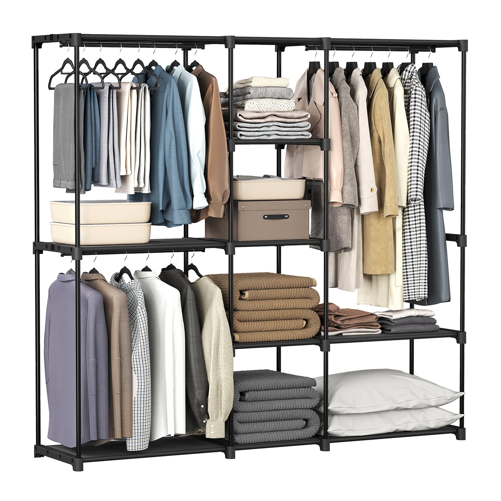 Songmics RYG037B02 armadio tessuto nero inchiostro 182 cm