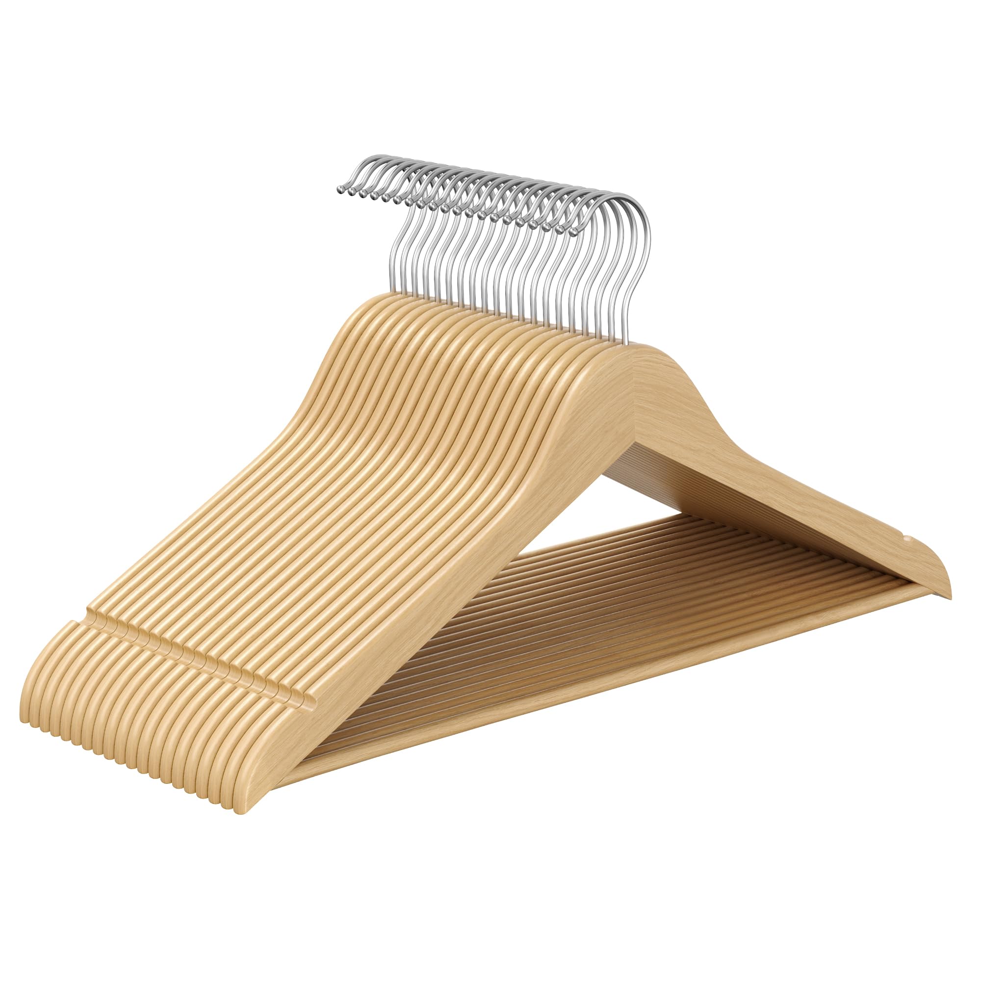 Songmics CRW030B01 grucce legno nere 30 pezzi salvaspazio