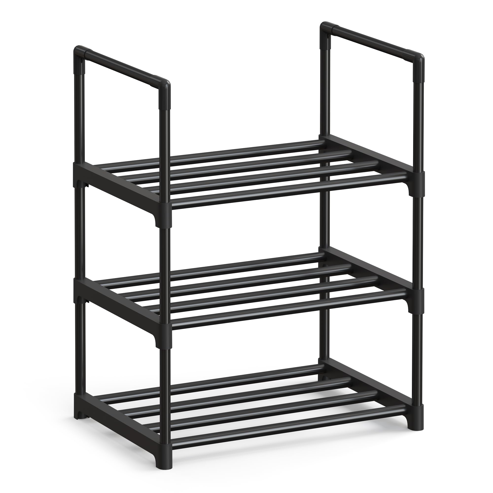 Songmics LSA003B01 Scarpiera Nero 30x42,5x54,5 cm 3 Ripiani