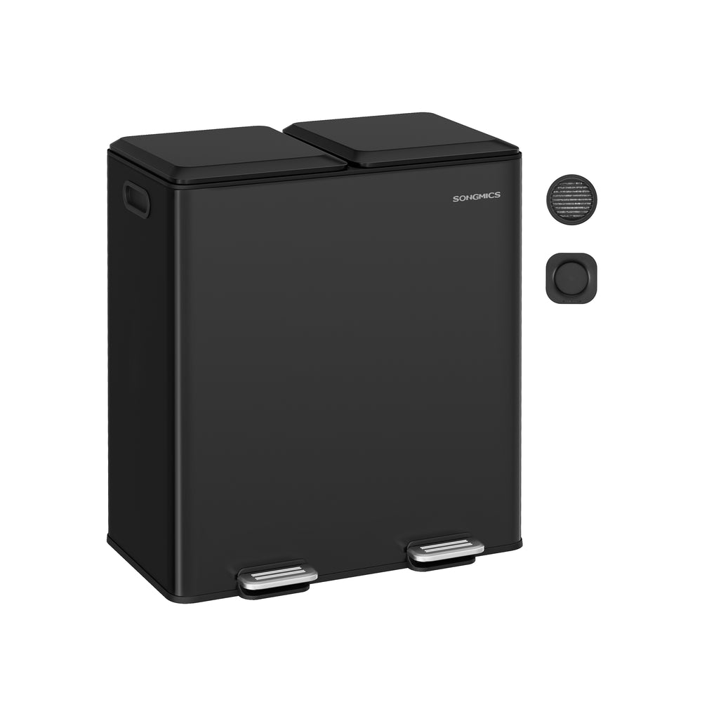 Songmics ULTB743B01 Pattumiera doppia 60L nero inchiostro