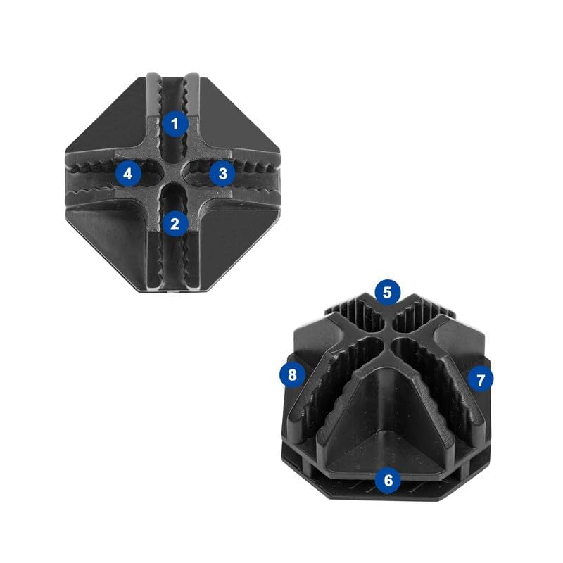 Songmics ALPC0B-20V1 giunti connettori ABS nero 20 pezzi