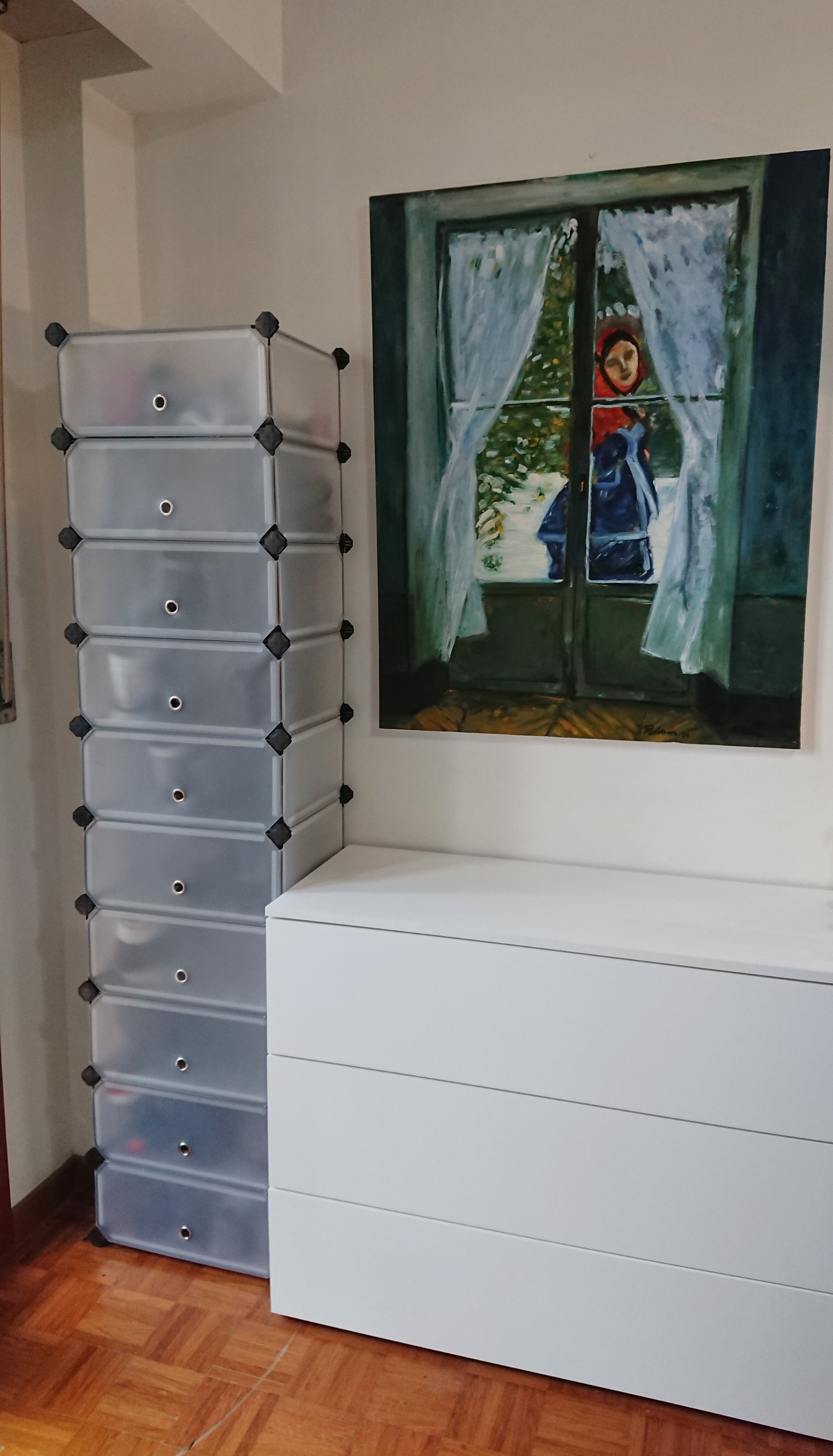Songmics LPC10W scarpiera 10 scomparti bianca 43x31 singola
