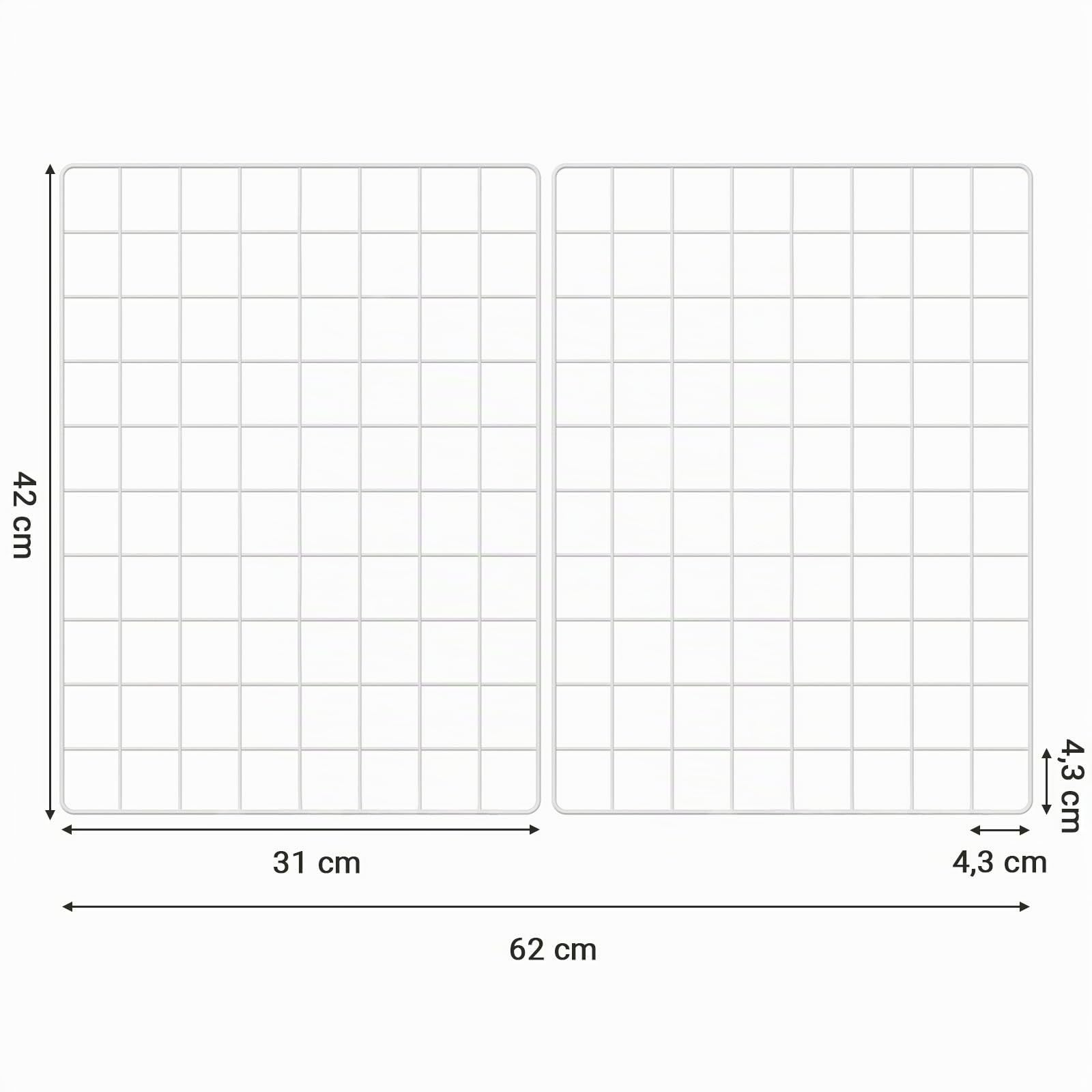 Songmics LPP01W Griglia Parete Set 2 Bianco Foto