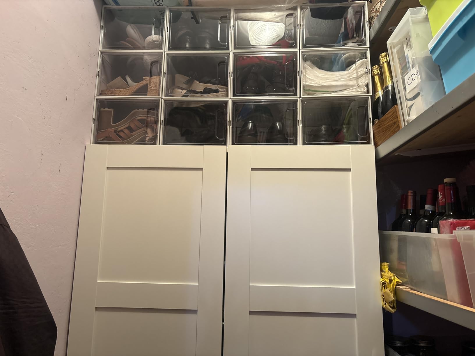Songmics scatole scarpe trasparenti 12 pezzi fino al 46