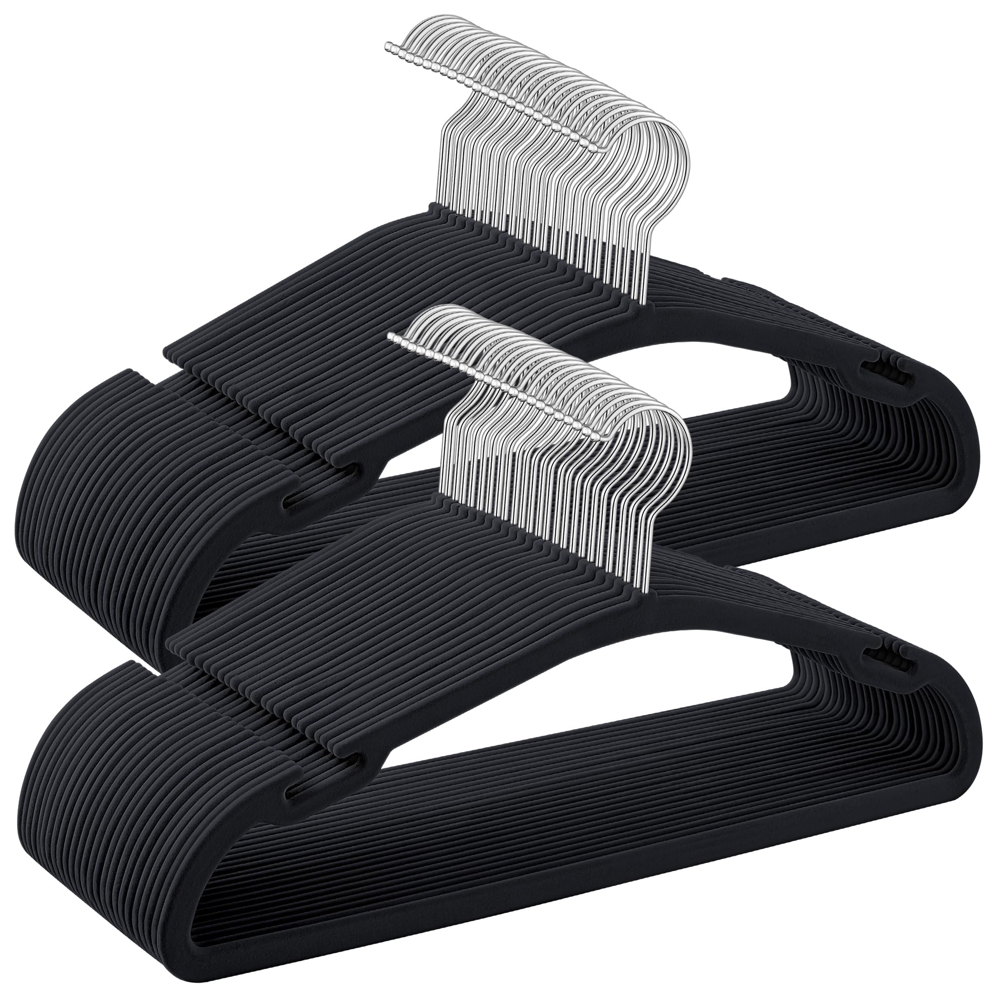 Songmics CRF039B03 grucce velluto nere 50 pezzi antiscivolo