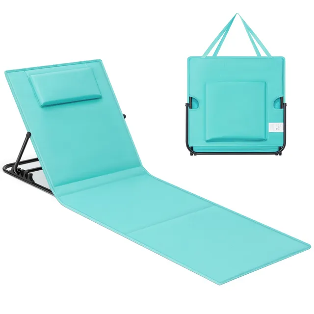 Songmics GCB151C01 Lettino Spiaggia Blu 158x55 cm Pieghevole