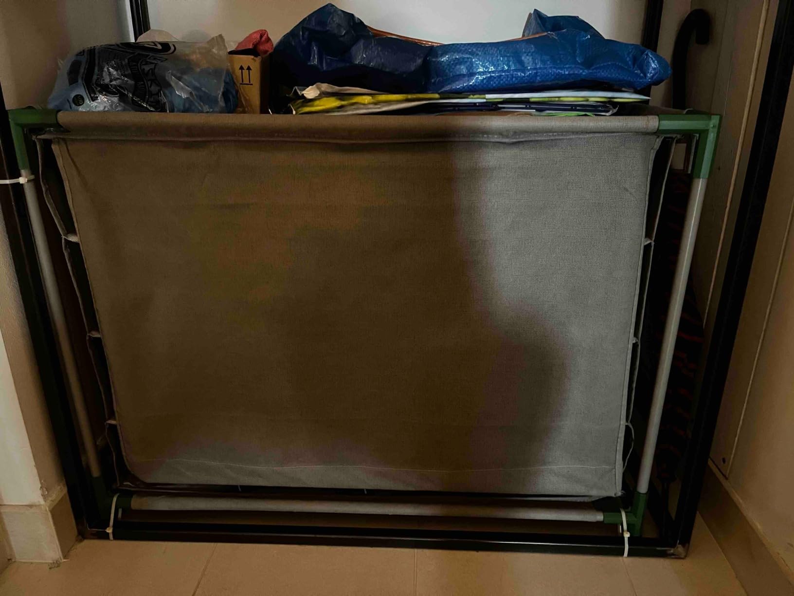 Domopak Living scarpiera grigia 16 scomparti 81x35x66 cm