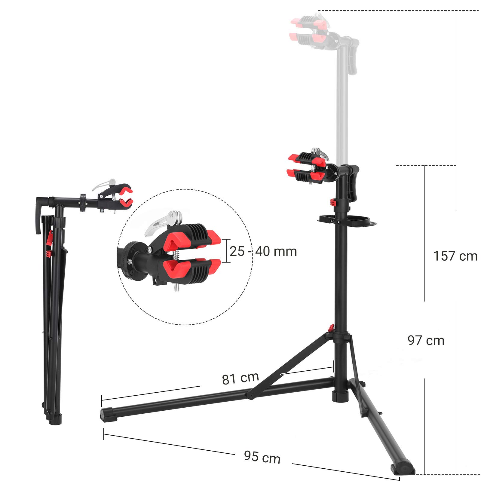 Songmics Supporto Riparazione Bici Officina Acciaio 25 kg