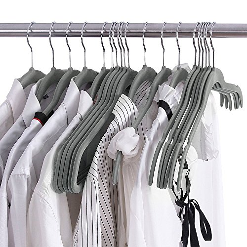 Songmics CRF25G grucce velluto grigio 50 pezzi antiscivolo