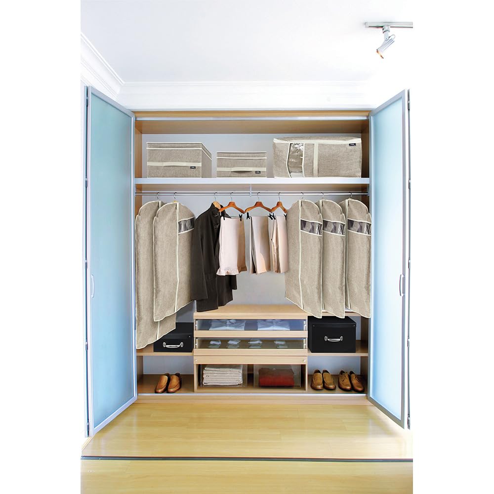 DOMO PAK Maison Portatutto 4 Scomparti 33x33x103 Lino