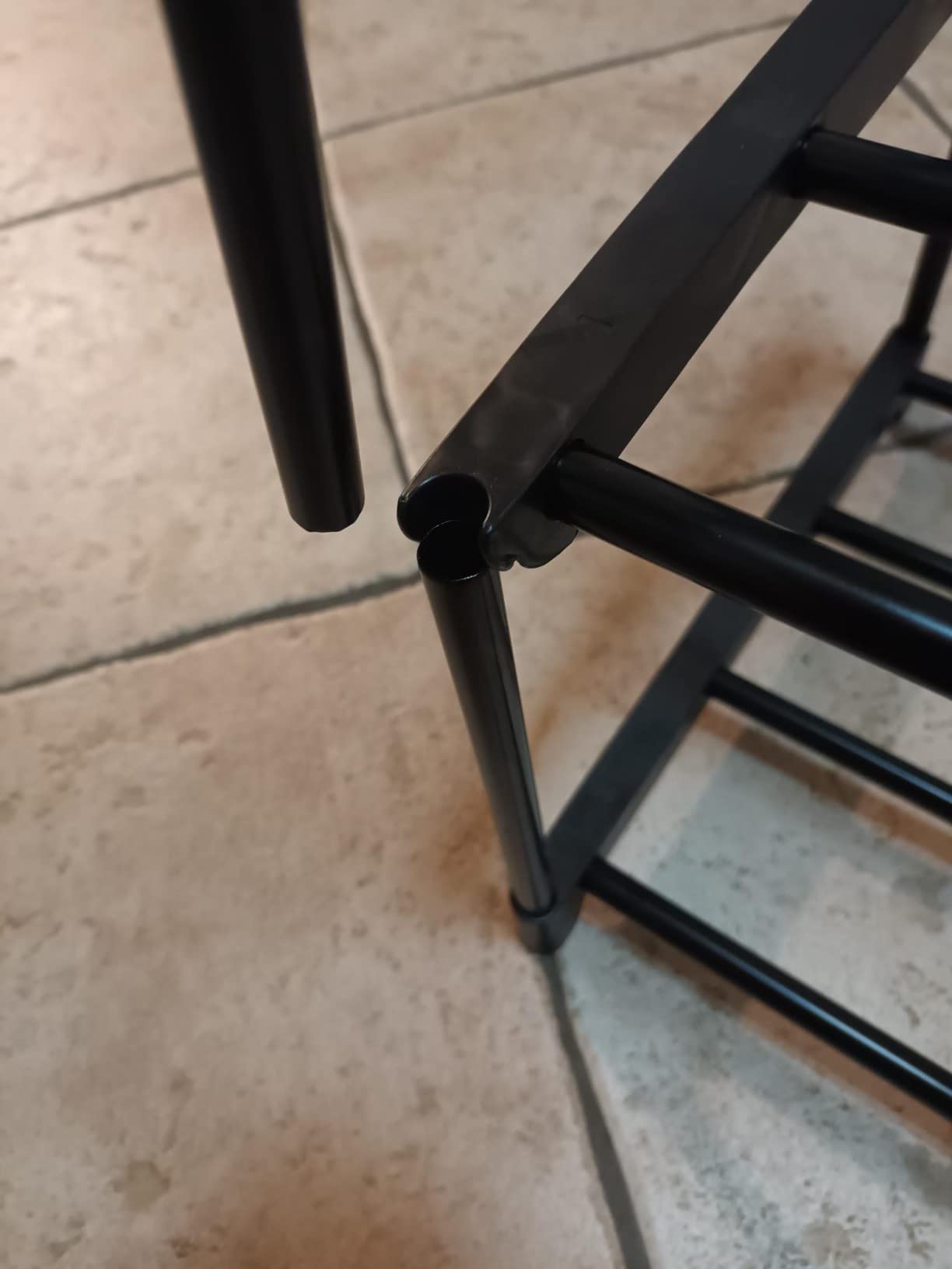 Songmics LSA303B02 scarpiera metallo nero 3 ripiani 16-20 paia