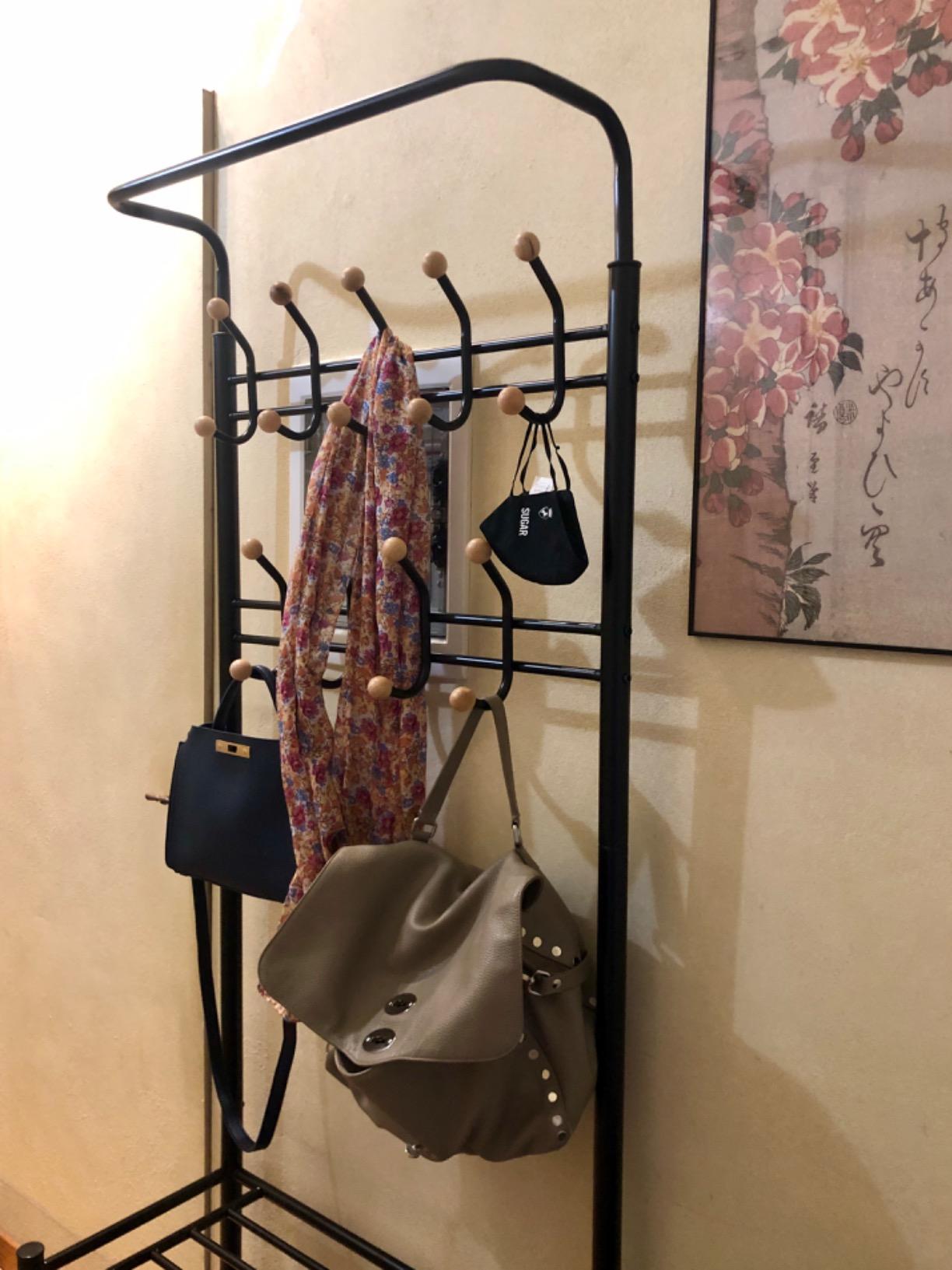Songmics HSR04B stand appendiabiti nero 187 cm scarpiera