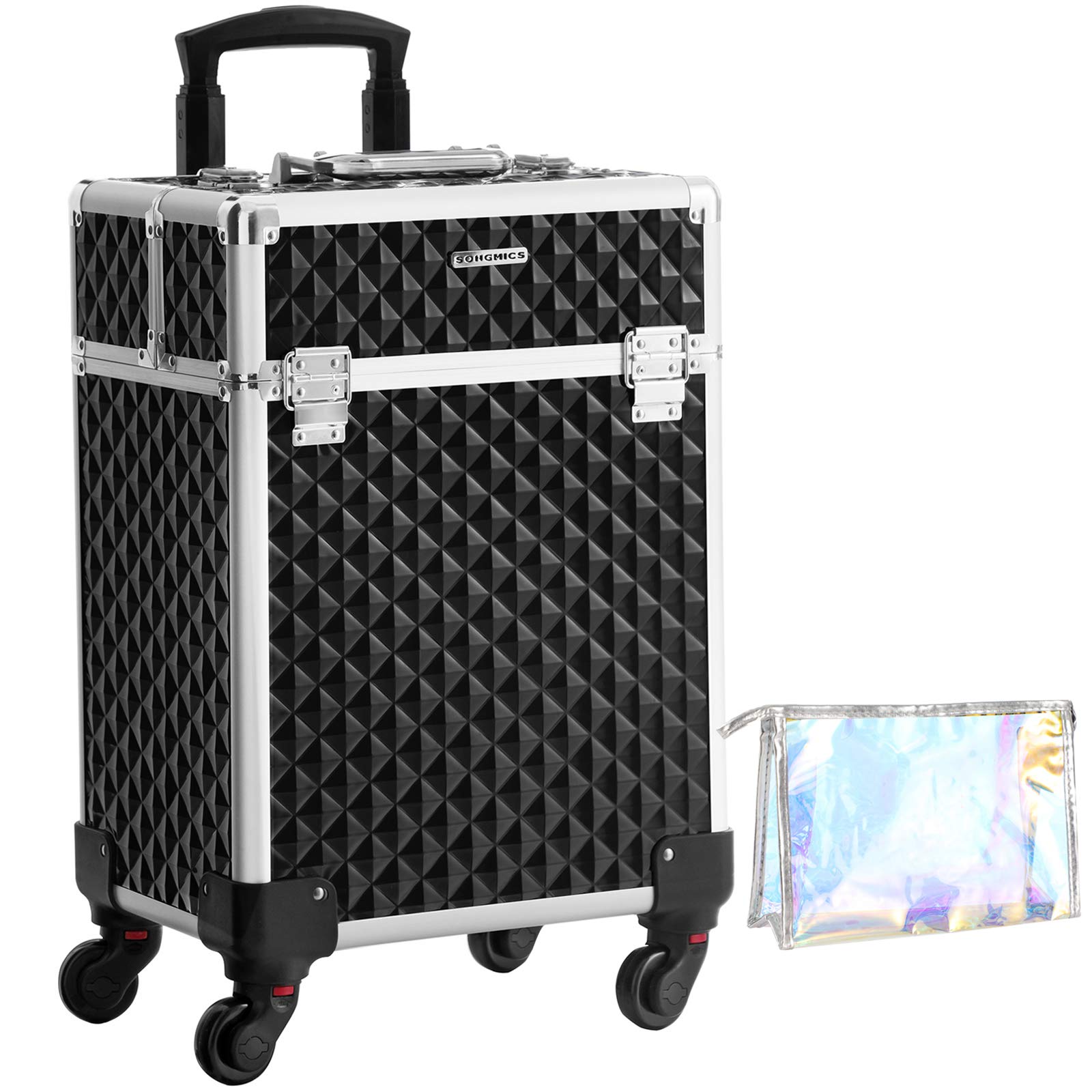 Songmics Valigia Trucco Trolley Make Up 4 Ruote 4 Vassoi