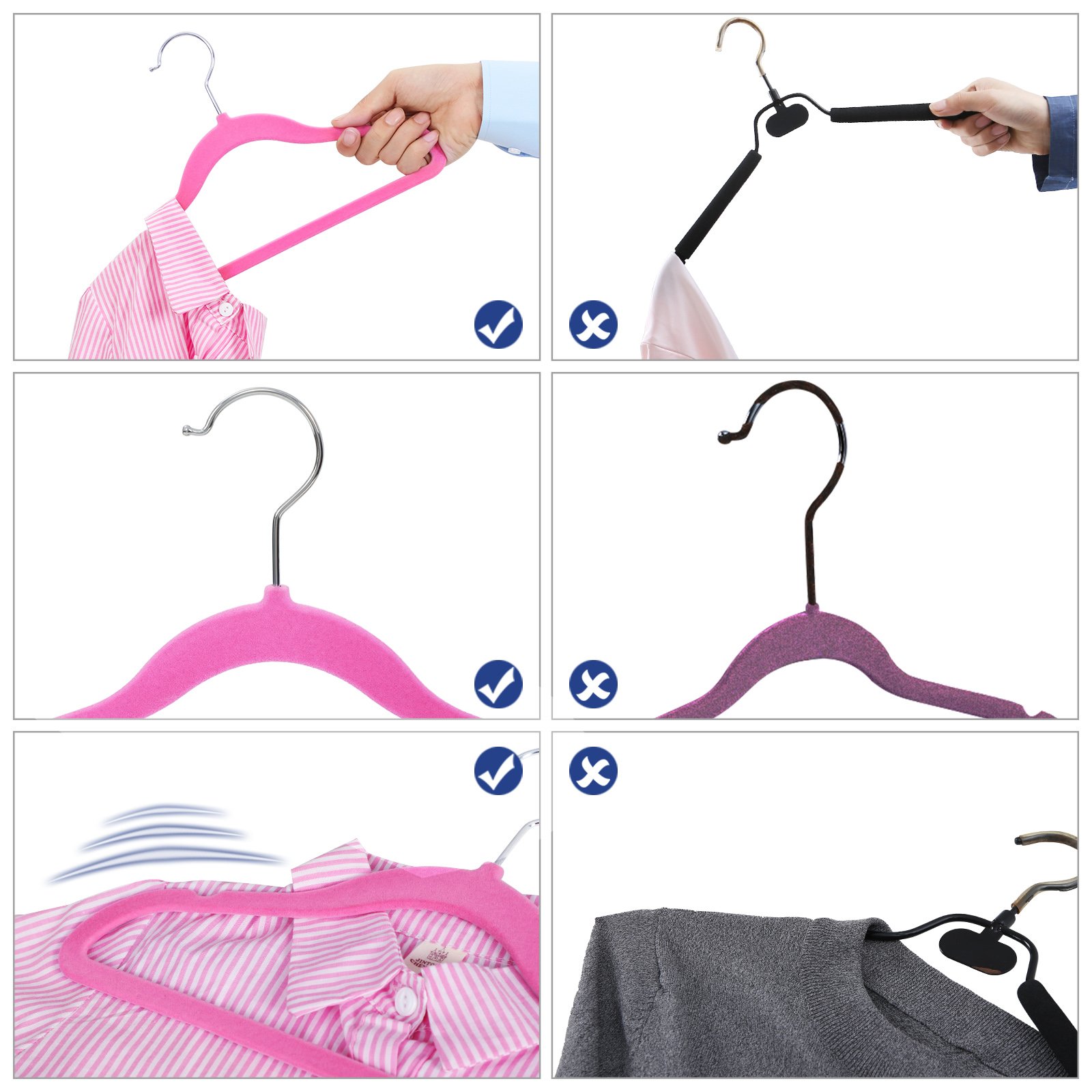 Songmics CRF20P grucce bambini 20 pezzi rosa velluto