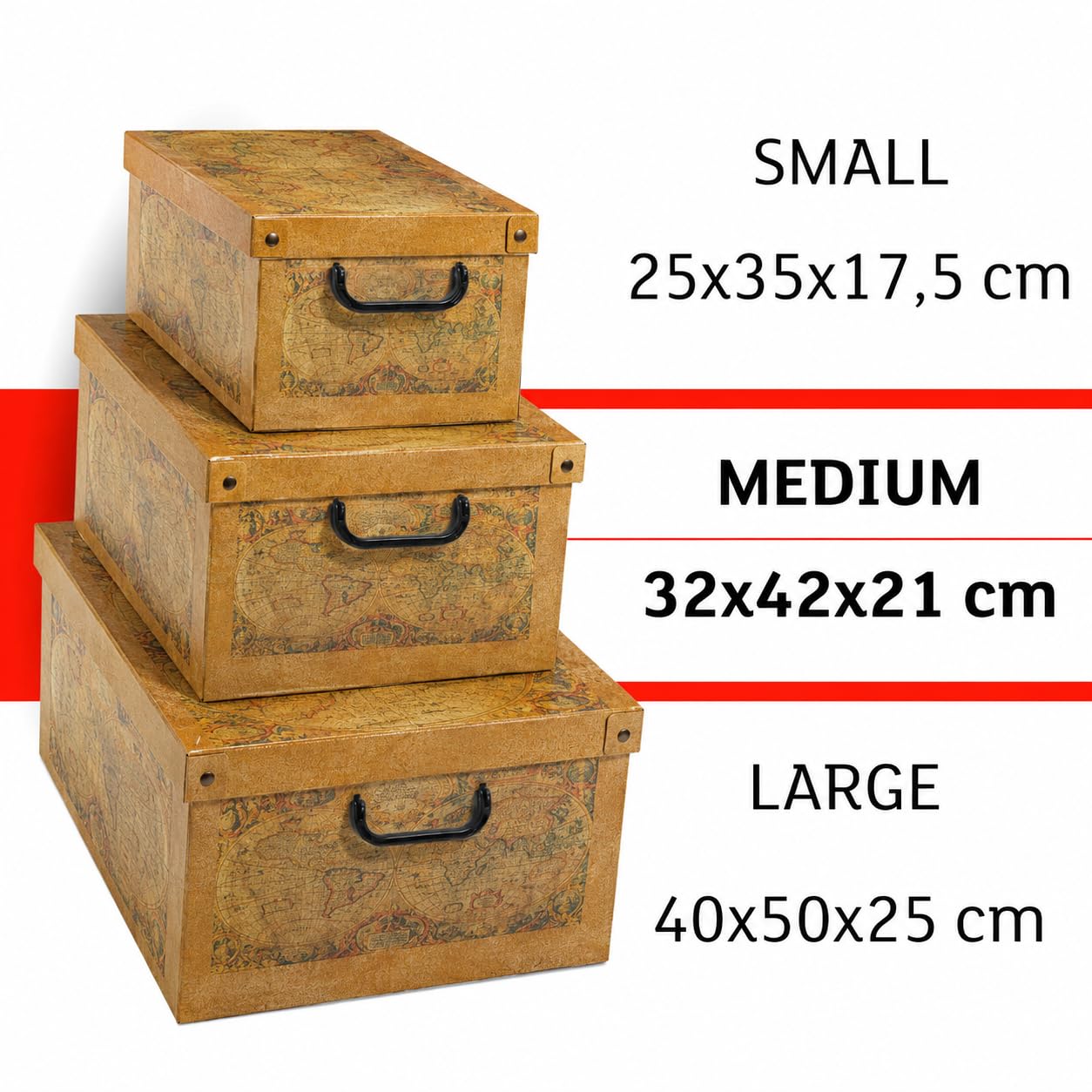 Lavatelli Marco Polo scatole armadio 32x42x21 set 2 pezzi