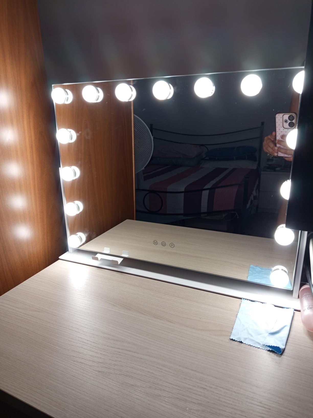 Songmics LWM001W02 specchio trucco con luci 43x58 cm bianco