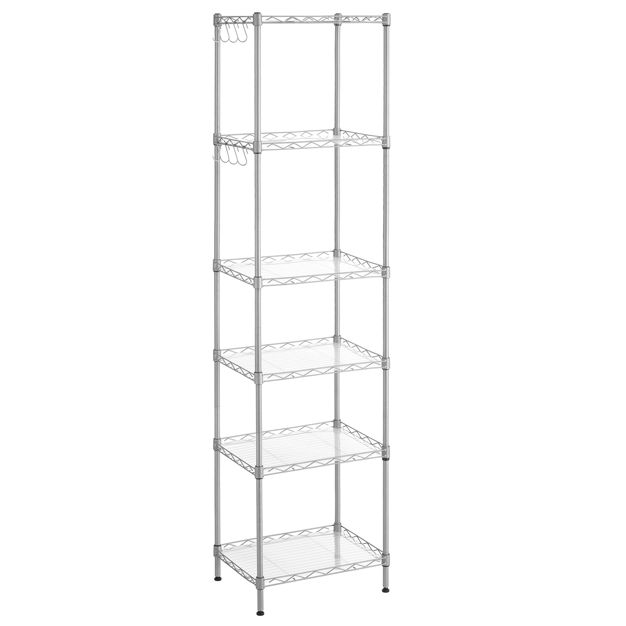 Songmics LGR116E01 scaffale metallo argento 6 ripiani 40x30
