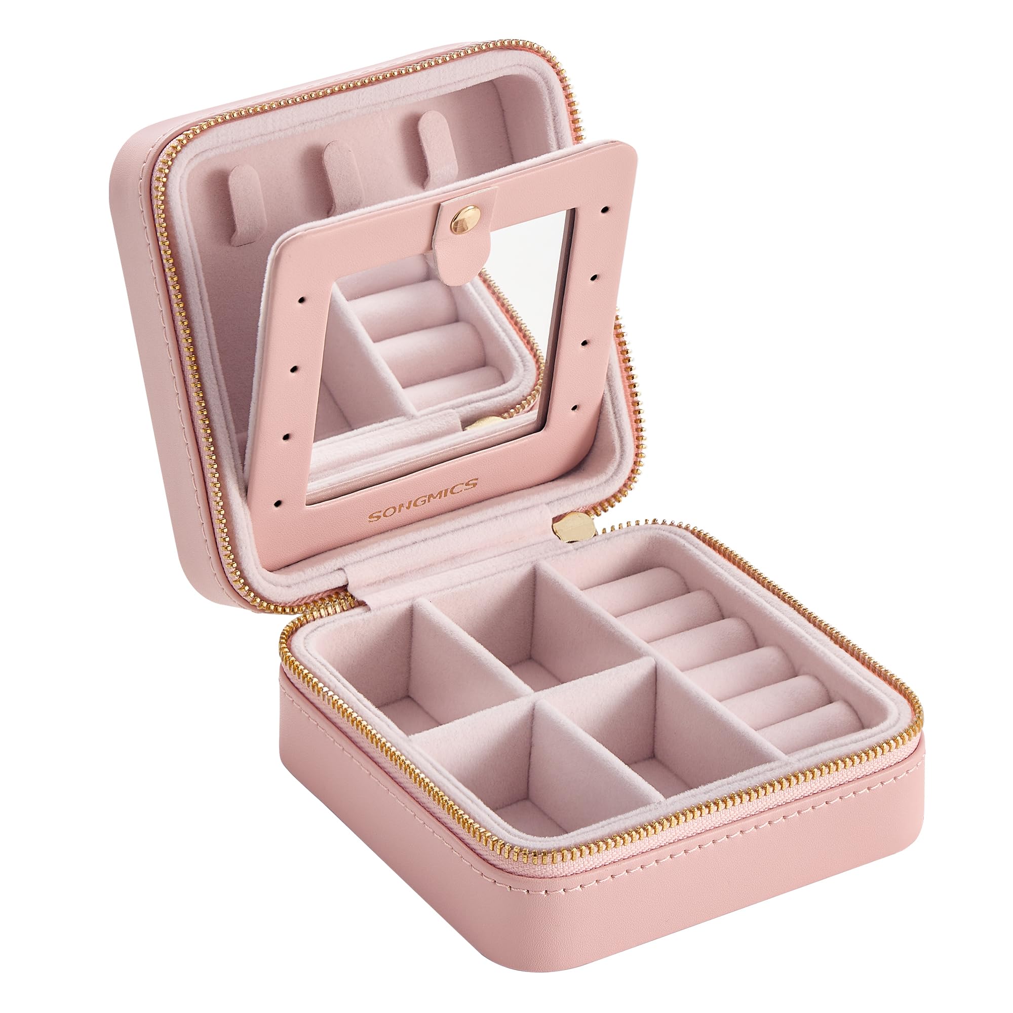 Songmics Gisella JBC146BEV2 portagioie Bianco Nuvola con specchio