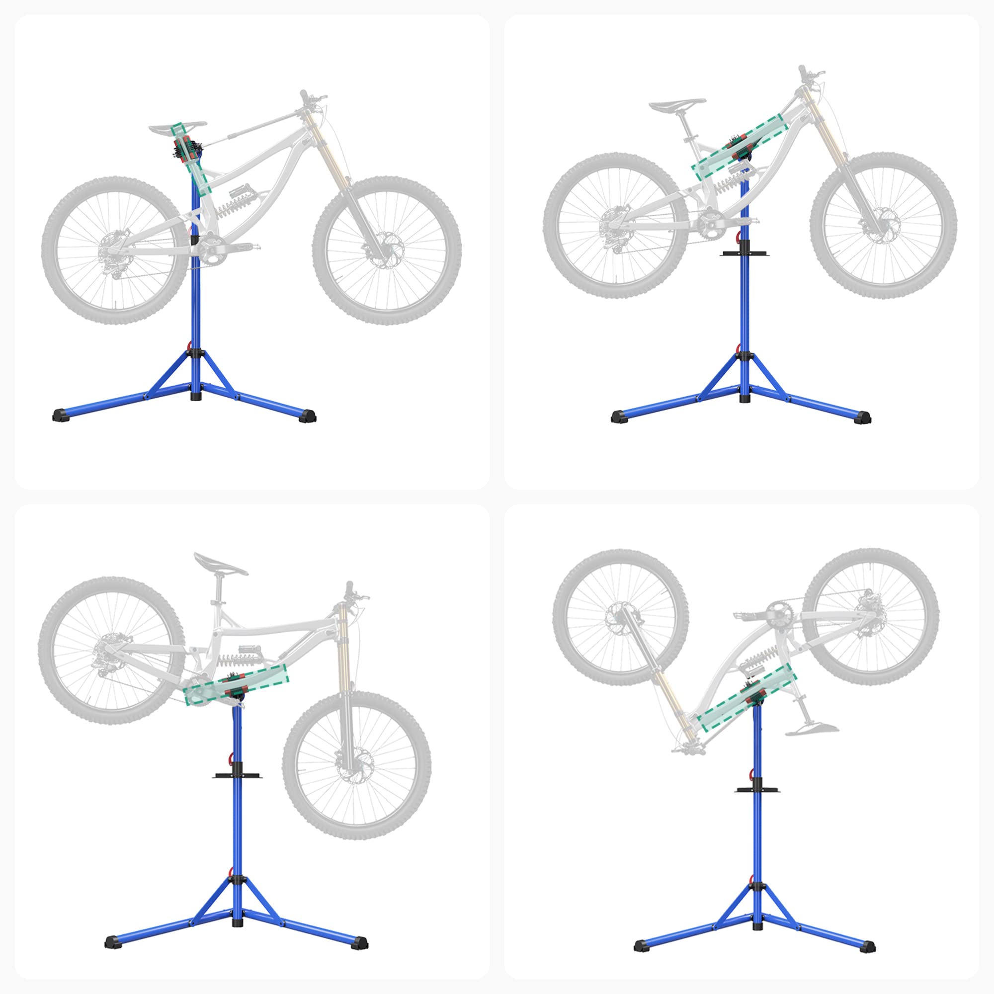Songmics SBR007Q01 cavalletto bici blu con morsetto girevole