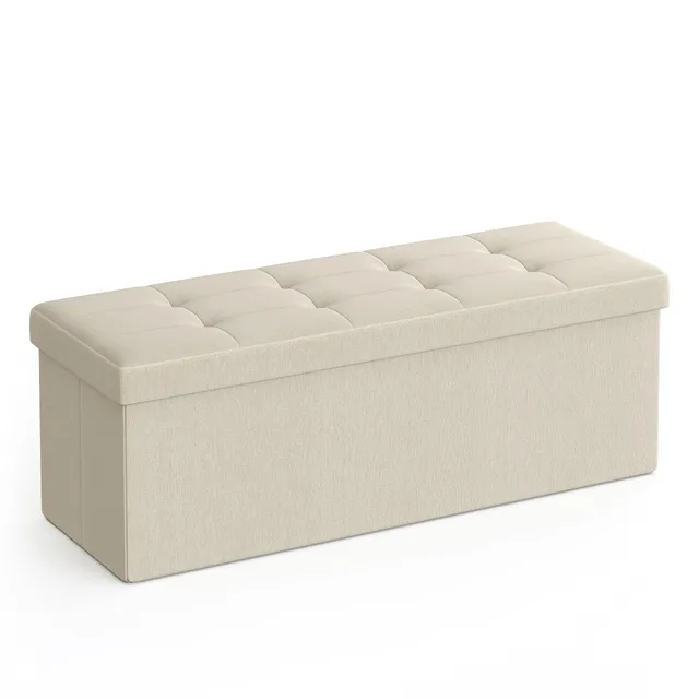 Songmics Mazie LSF77BE cassapanca 110 cm bianco crema