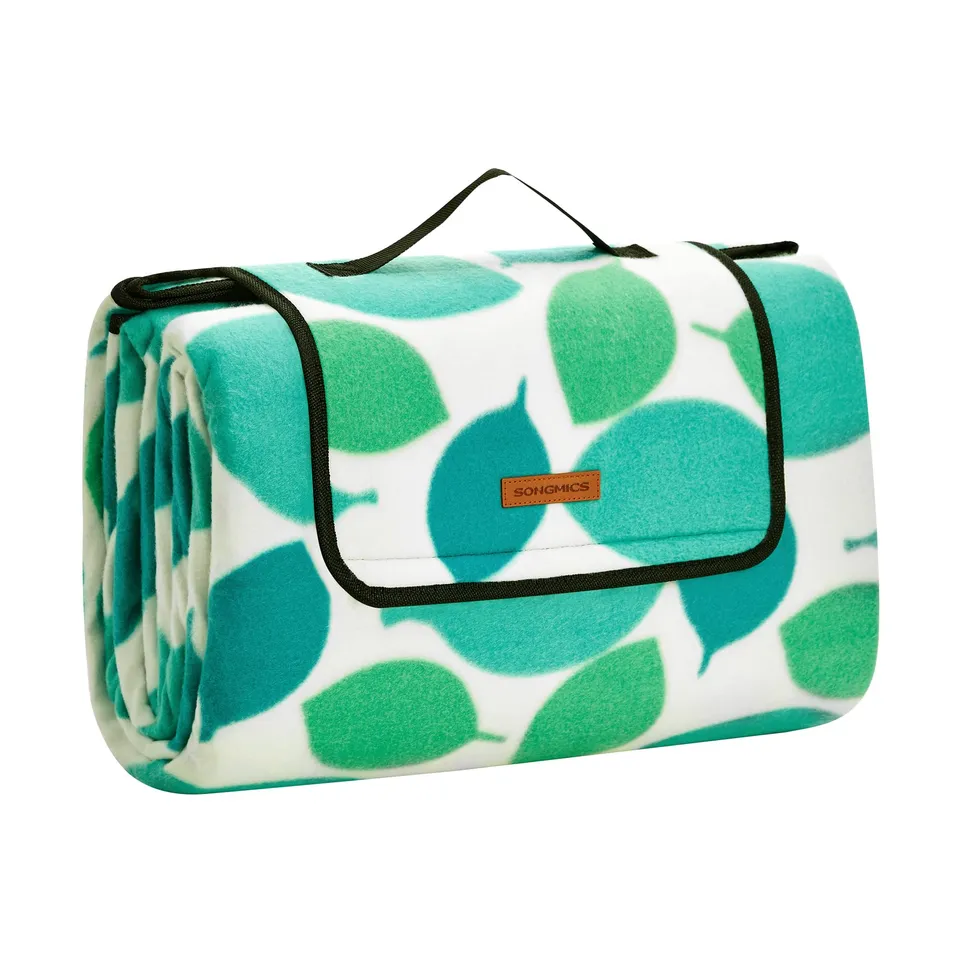 Songmics GCM78Y coperta picnic 200x200 foglie impermeabile