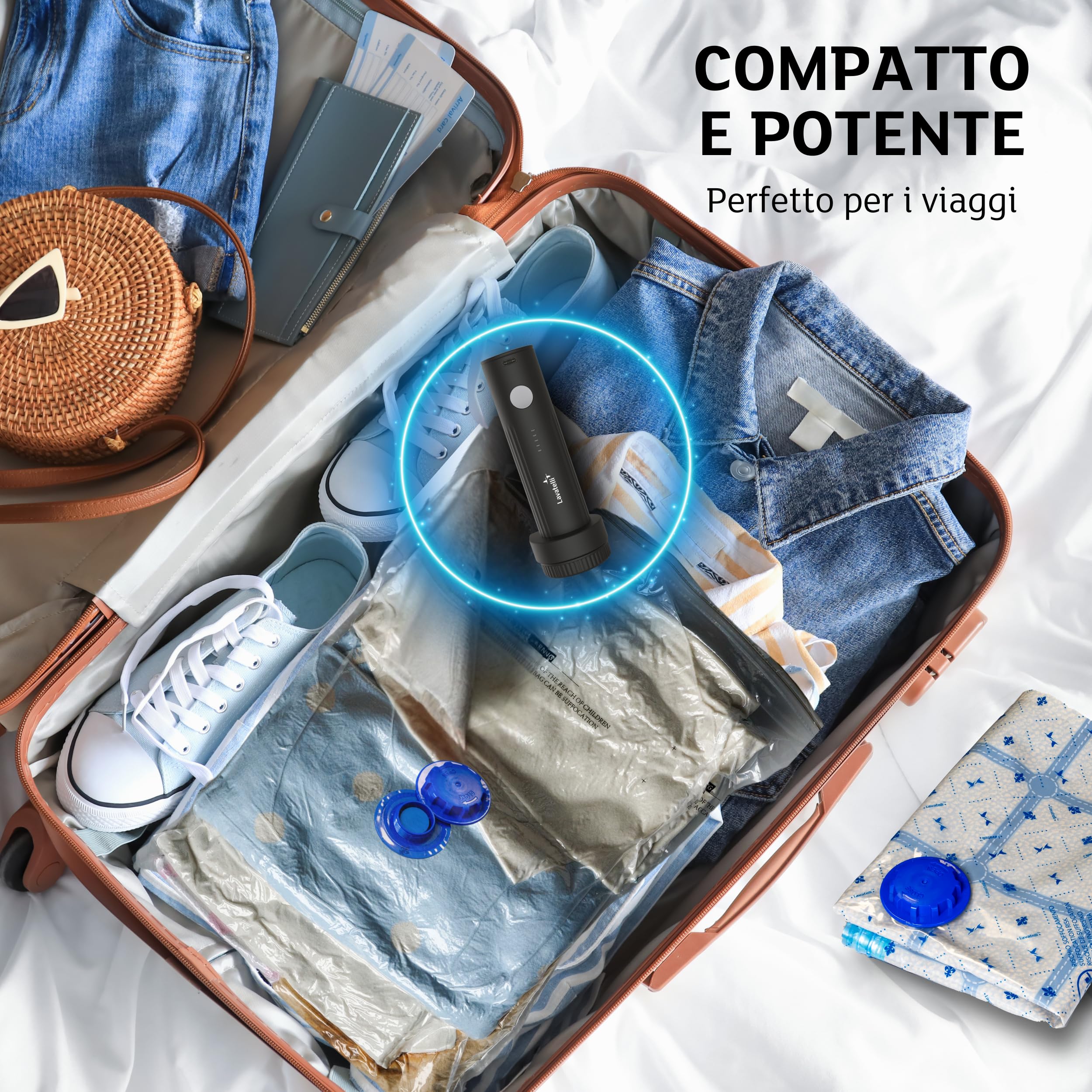 Lavatelli Vac-U sacchetti sottovuoto 60x90 cm 6 pezzi con pompa