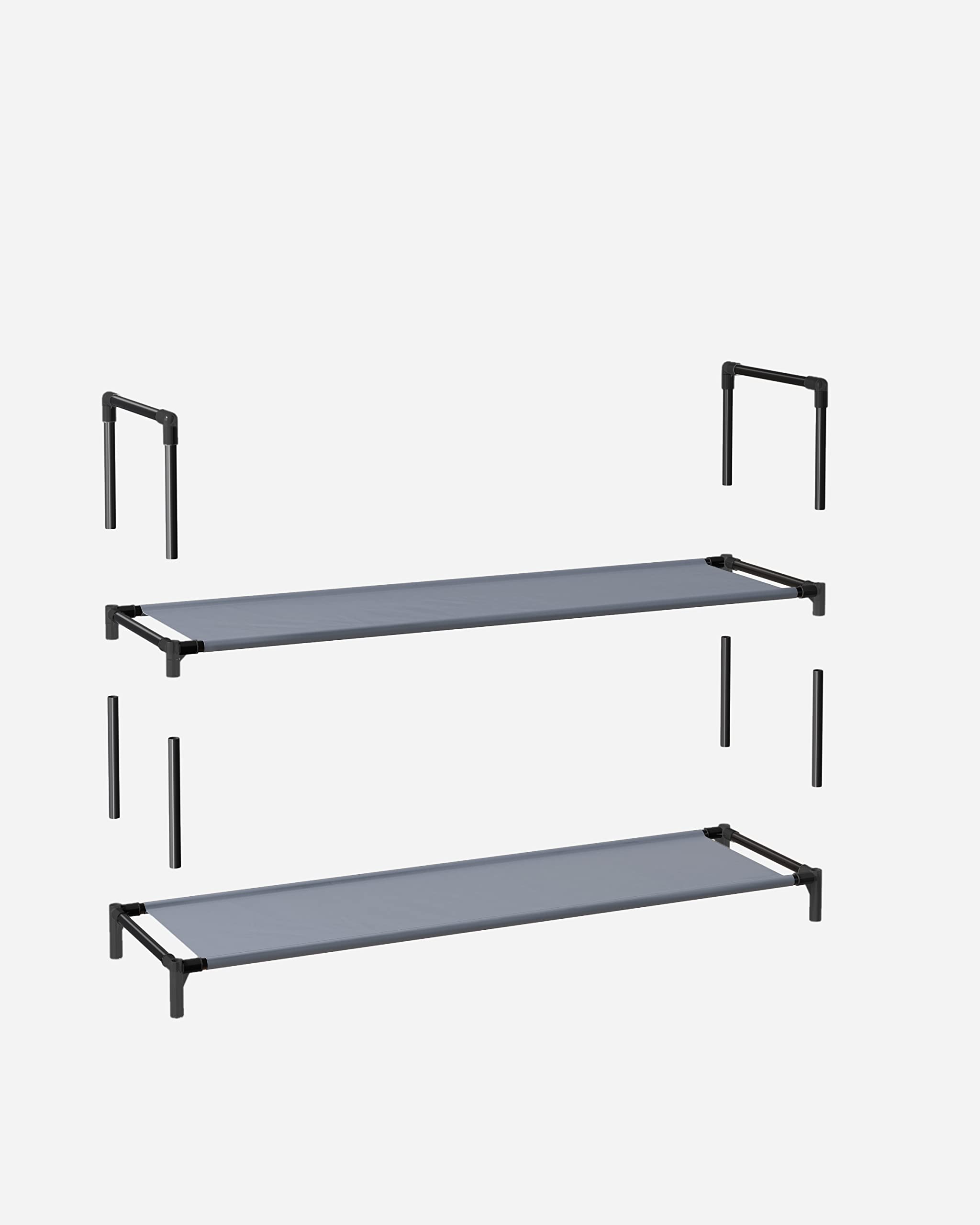 Songmics LSH010G01 scarpiera 10 ripiani grigia 28x45x173