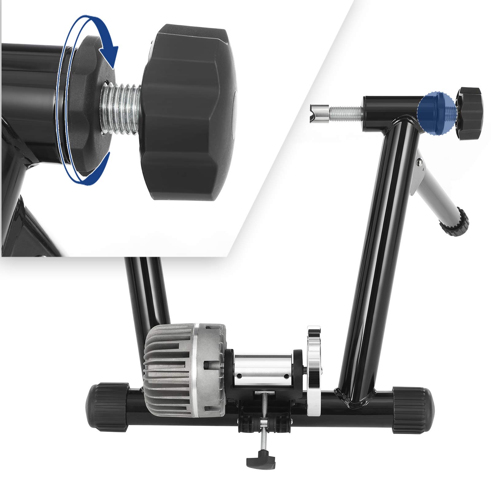 Songmics SBT02B Rulli Bici Trainer Fluido Nero Silenzioso