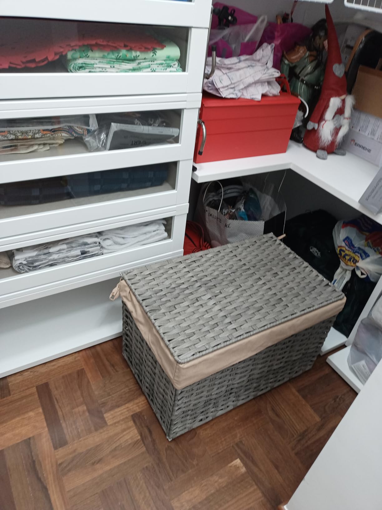 Songmics LCB51NL Cesto Portabiancheria 90L Naturale