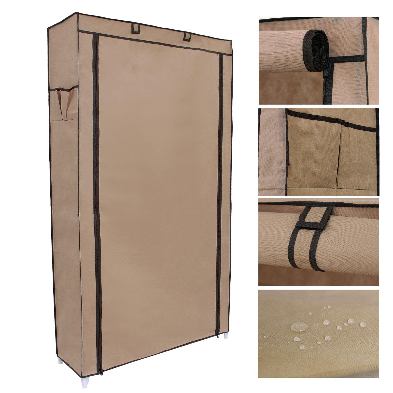 Songmics RXJ36K Scarpiera 10 livelli 40 paia caffè 88x160