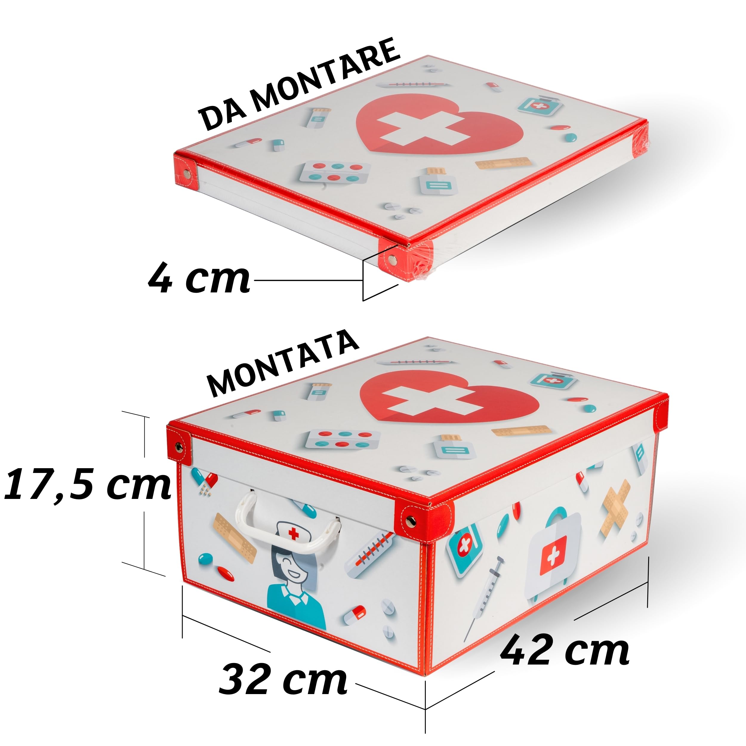 Lavatelli Pharma Organizer scatola medicinali 32x42cm 9 scomparti