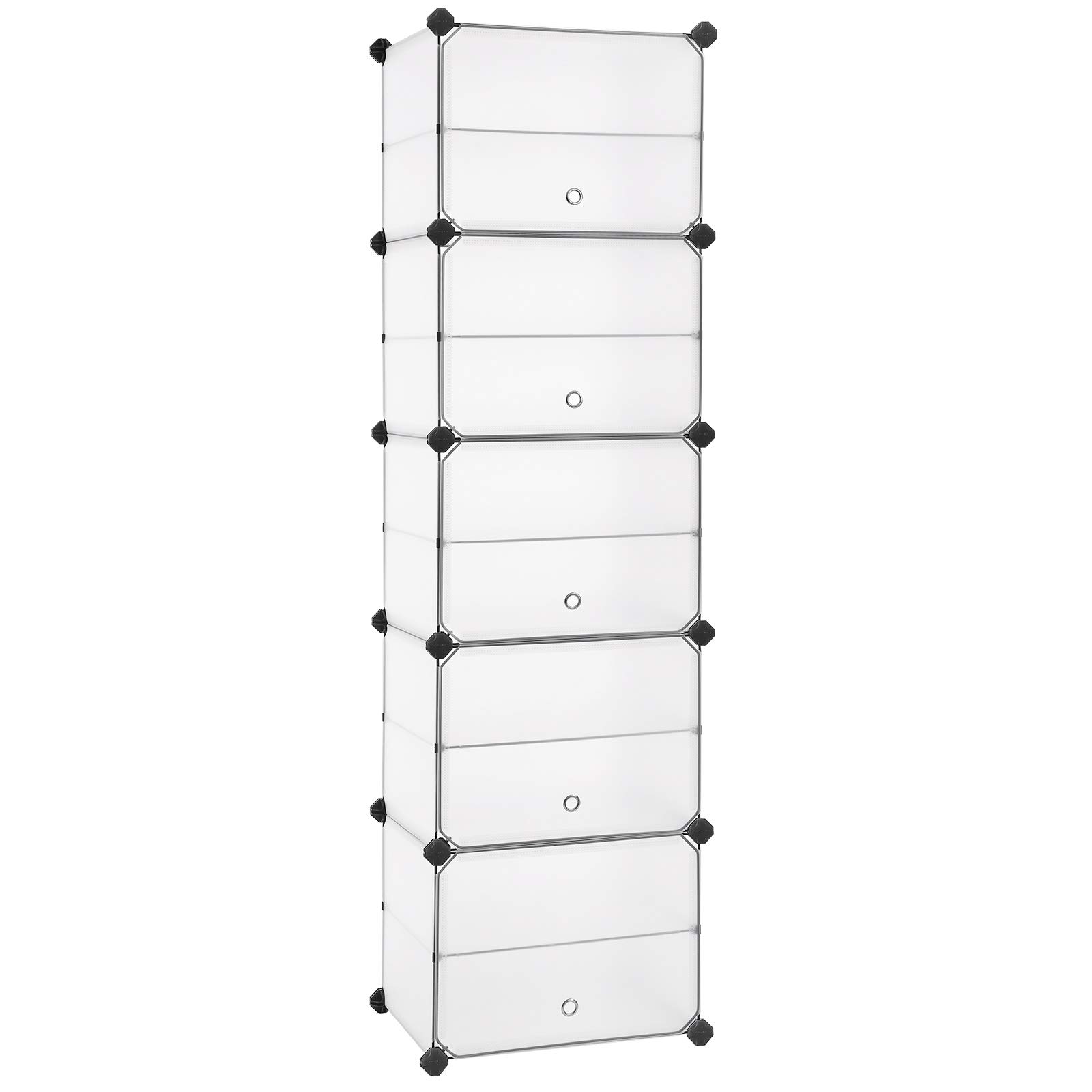 Songmics LPC503W scarpiera 10 ripiani bianco antipolvere