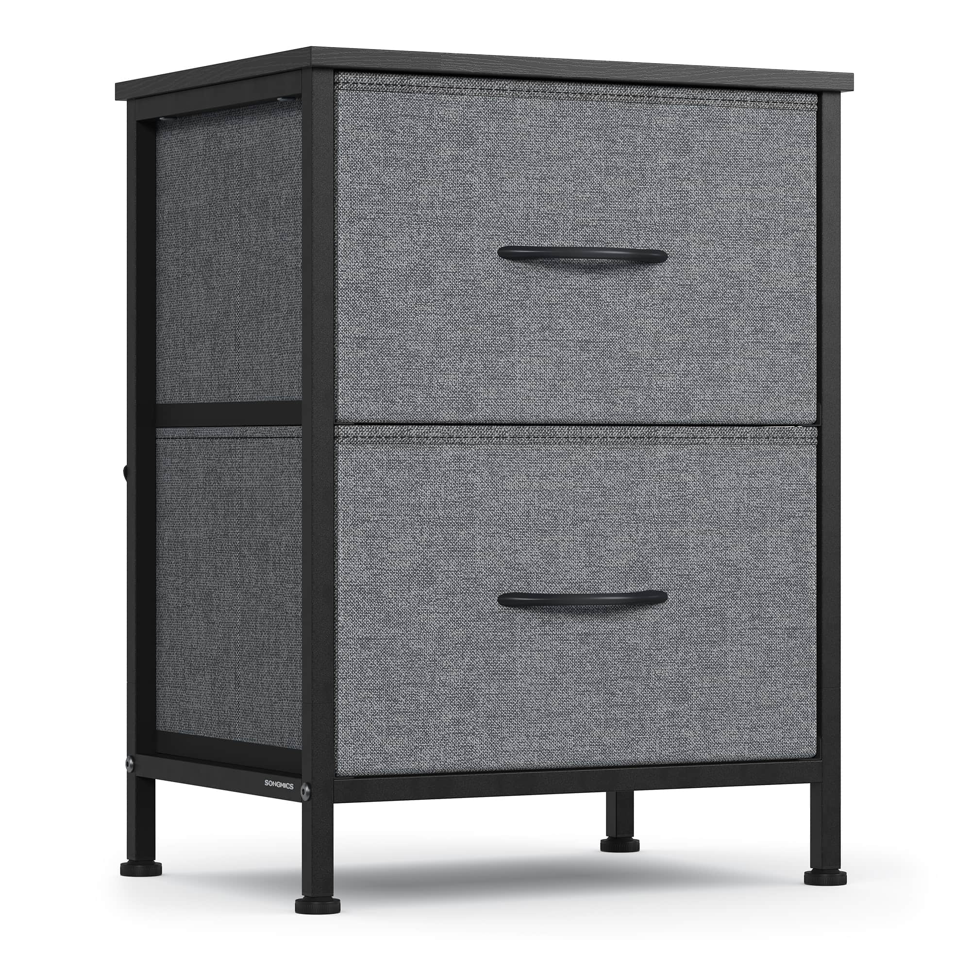 Songmics ULGS312W01S Comodino 2 Cassetti Bianco Camera