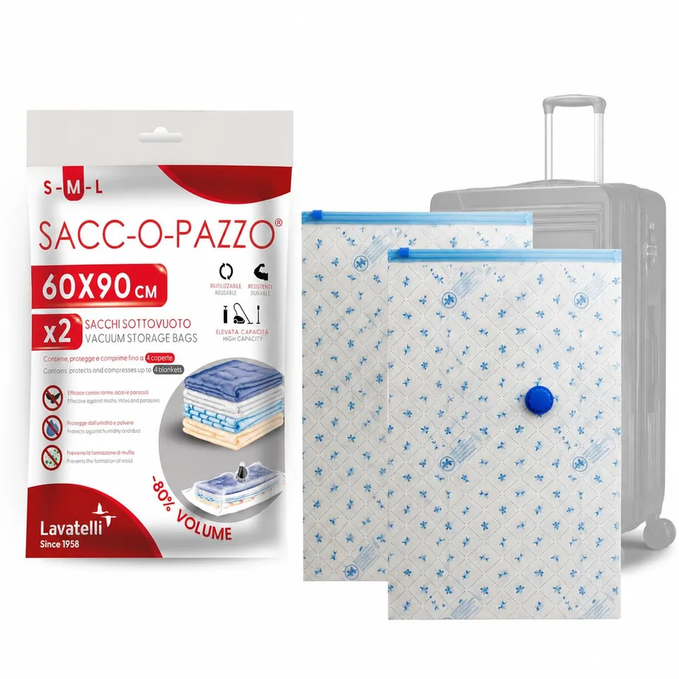 Lavatelli Vac-U sacchetti sottovuoto 60x90 cm 2 pezzi coperte