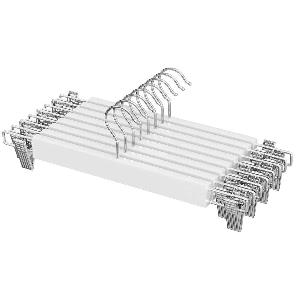 Songmics CRW009W01 Grucce Legno 8 Pezzi Bianche Antiscivolo