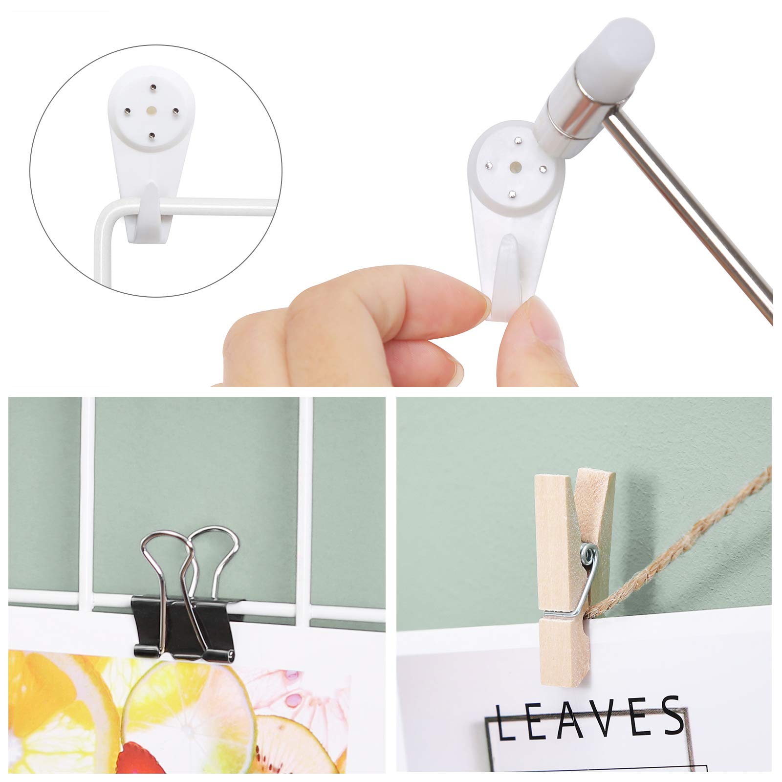Songmics LPP01W Griglia Parete Set 2 Bianco Foto