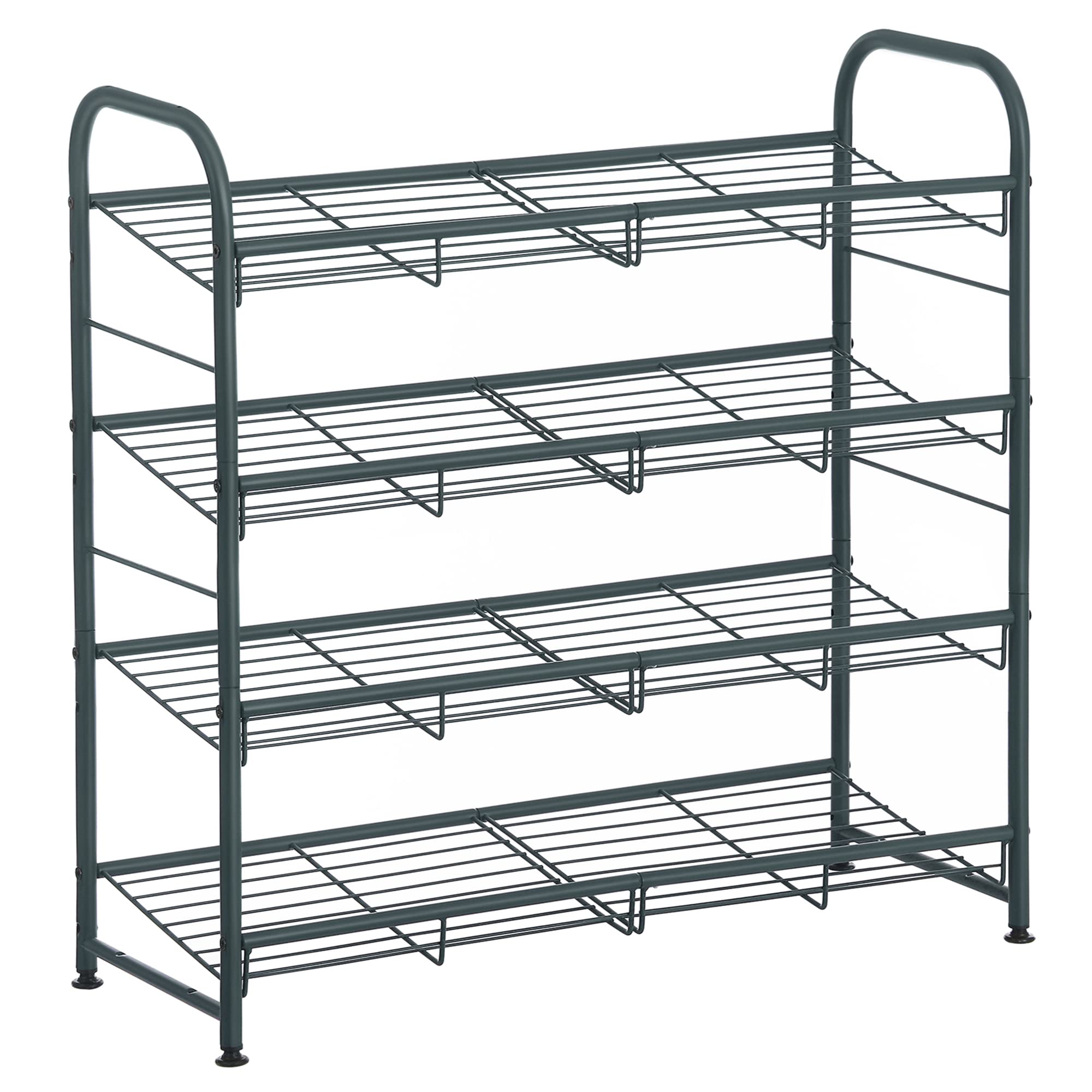 Songmics LMR067G01 scarpiera grigia 4 ripiani 68,5 cm acciaio