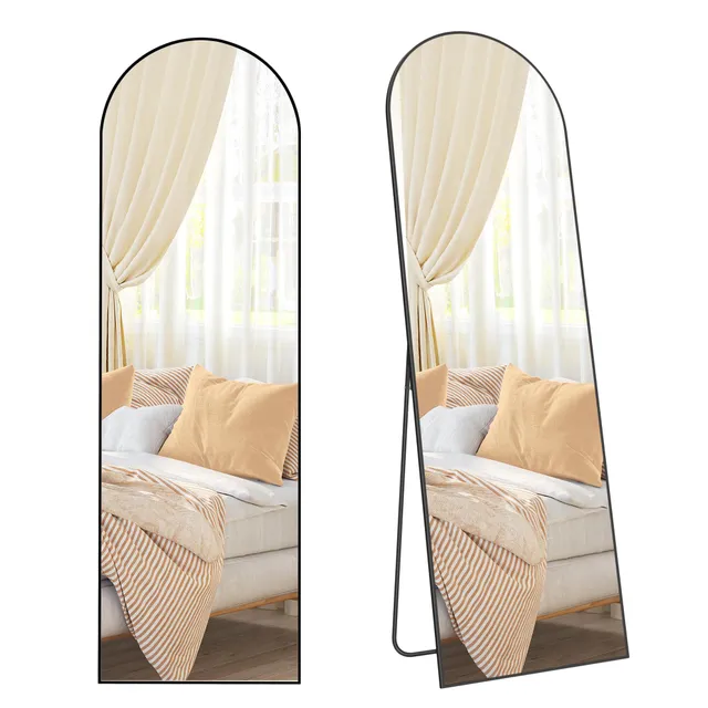 Songmics LFM031B01 specchio figura intera 160x50 cm nero vetro temperato