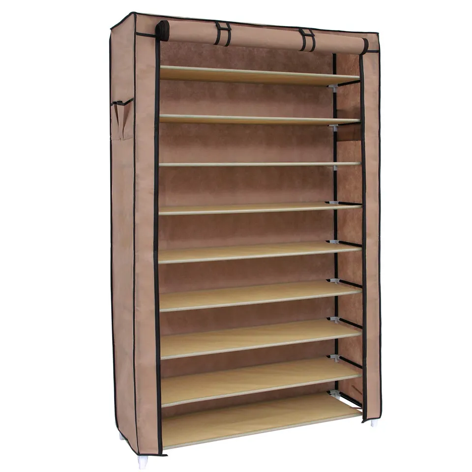 Songmics RXJ36K Scarpiera 10 livelli 40 paia caffè 88x160