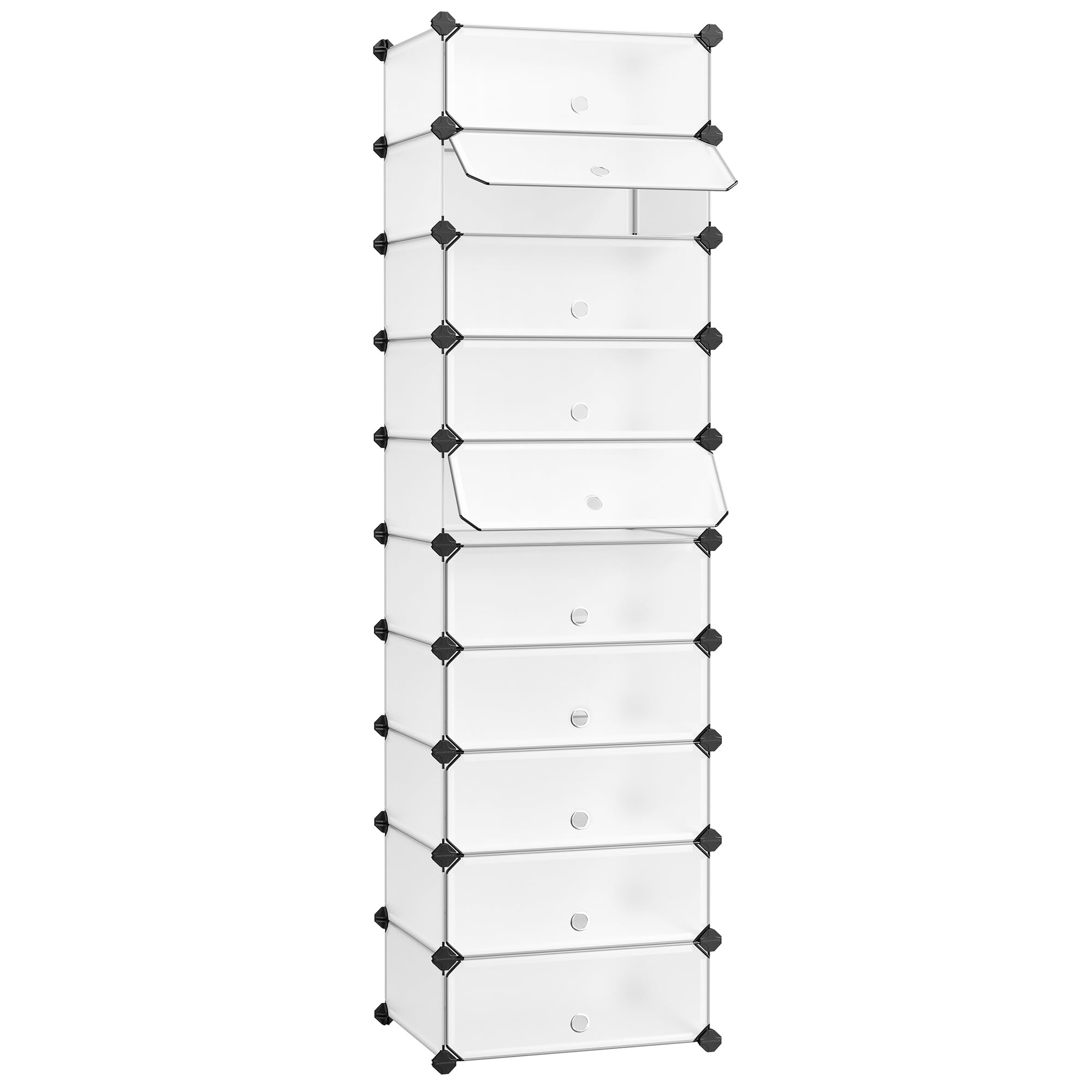Songmics LPC10W scarpiera 10 scomparti bianca 43x31 singola