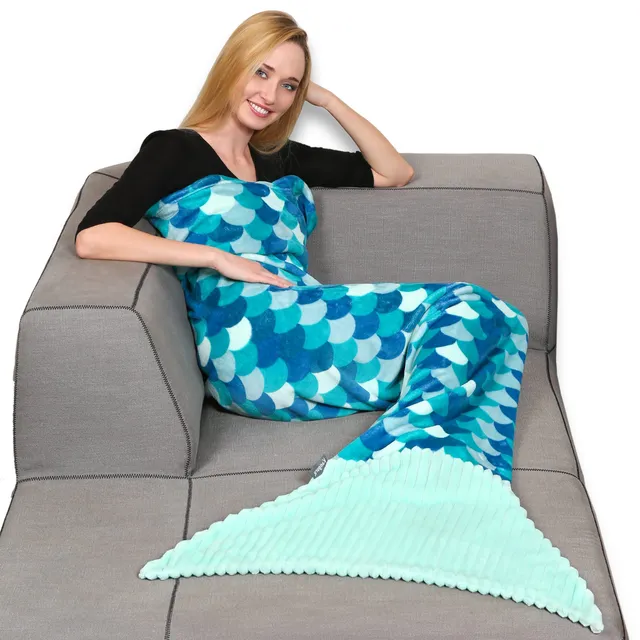 Lavatelli Kanguru Sirena coperta coda turchese 200 cm