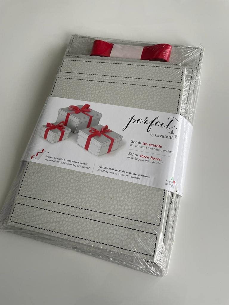 Lavatelli Perfect scatole regalo cartone set 3 misure con velina