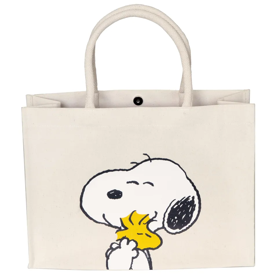 Kanguru Snoopy Woodstock borsa tote cotone shopper capiente