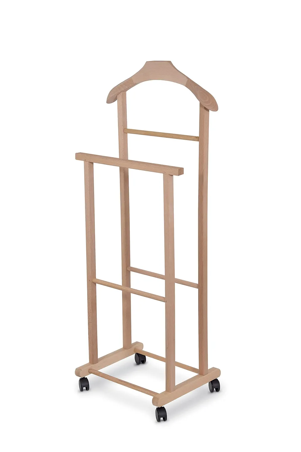 DOMO PAK LIVING Indossatore Legno Naturale 47x36x104 con Ruote
