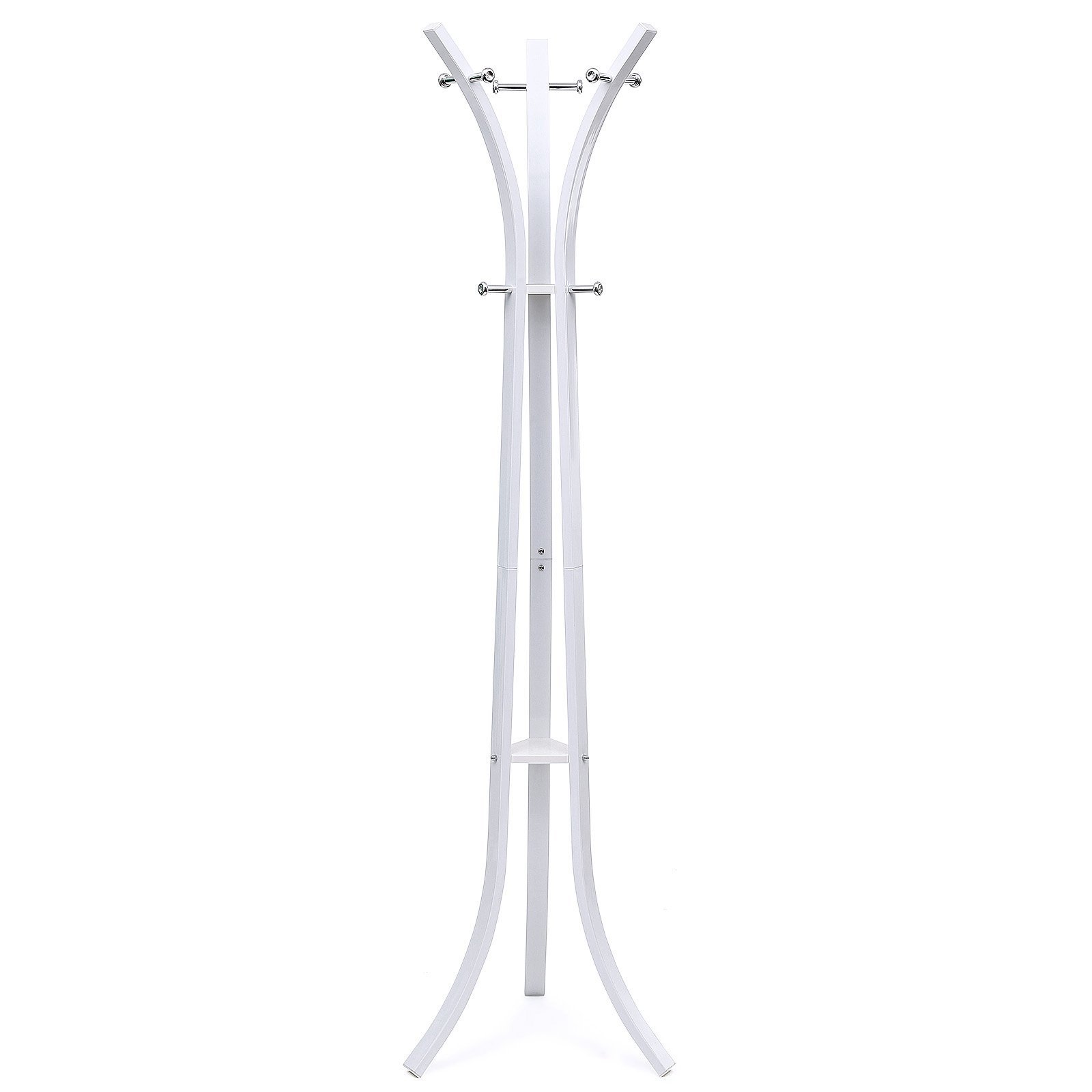 Songmics RCR01W Appendiabiti da Terra Bianco 9 Ganci 176 cm