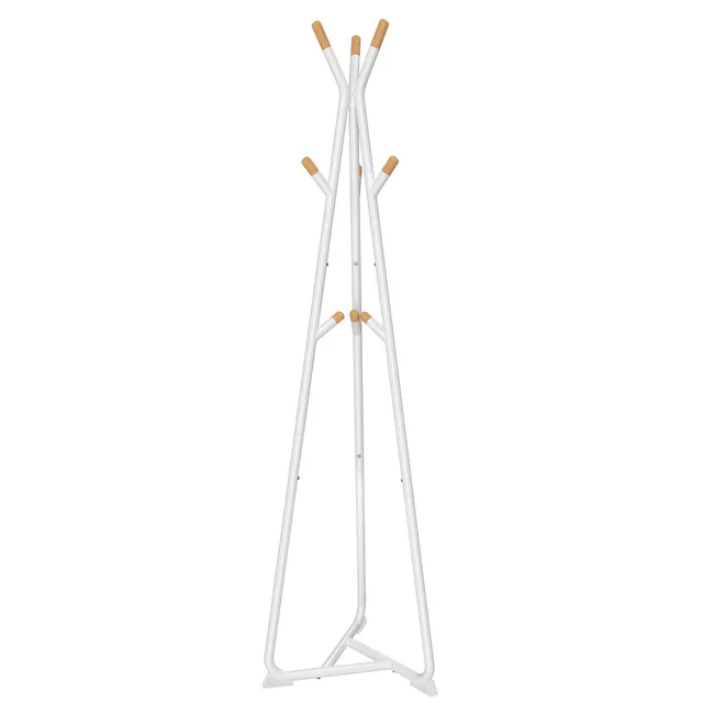 Songmics RCR15WY appendiabiti ad albero bianco 9 ganci legno