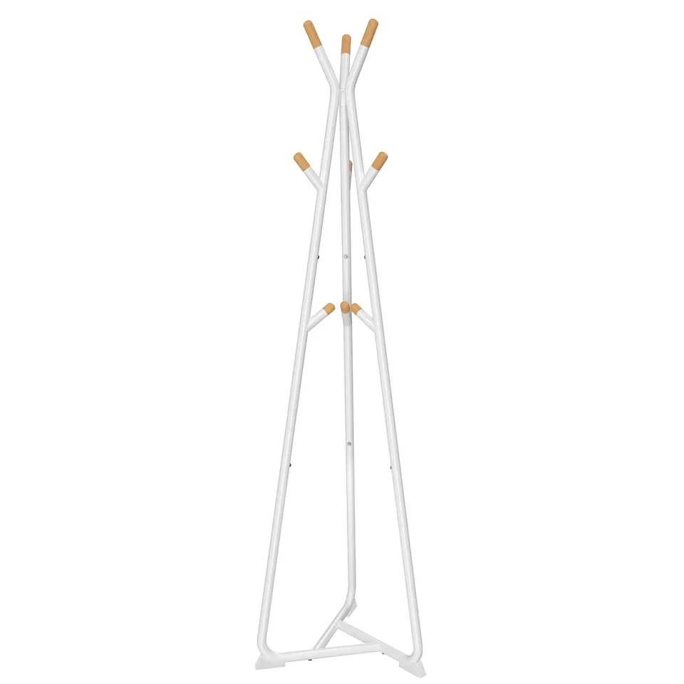 Songmics RCR15WY appendiabiti ad albero bianco 9 ganci legno